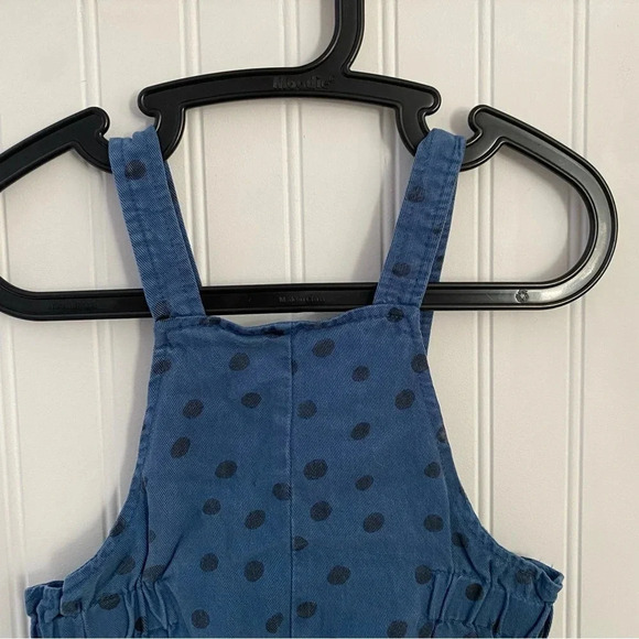 Zara Faded Blue Polka Dot One Piece Jumpsuit 2-3Y NWT - Picture 2 of 6